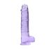 REALROCK - Lifelike Transparent Dildo - Purple (22cm)