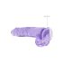 REALROCK - Lifelike Transparent Dildo - Purple (22cm)