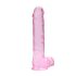REALROCK - Transparent Lifelike Dildo - Pink (22cm)