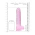 REALROCK - Transparent Lifelike Dildo - Pink (22cm)