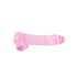 REALROCK - Transparent Lifelike Dildo - Pink (22cm)