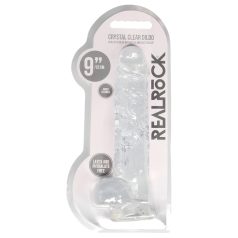 REALROCK - Transparent Lifelike Dildo - Clear (22cm)