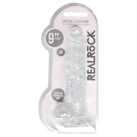 REALROCK - Transparent Lifelike Dildo - Clear (22cm)