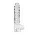 REALROCK - Transparent Lifelike Dildo - Clear (22cm)