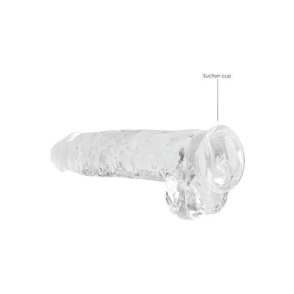 REALROCK - Transparent Lifelike Dildo - Clear (22cm)