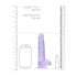REALROCK - Lifelike Transparent Dildo - Purple (15cm)