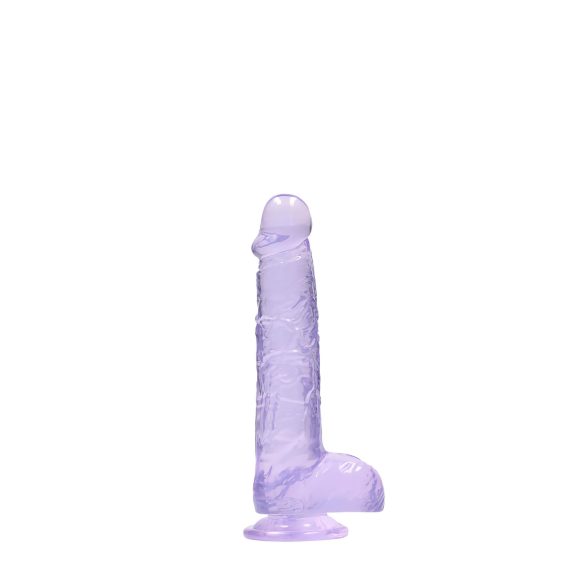 REALROCK - Lifelike Transparent Dildo - Purple (15cm)