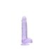 REALROCK - Lifelike Transparent Dildo - Purple (15cm)