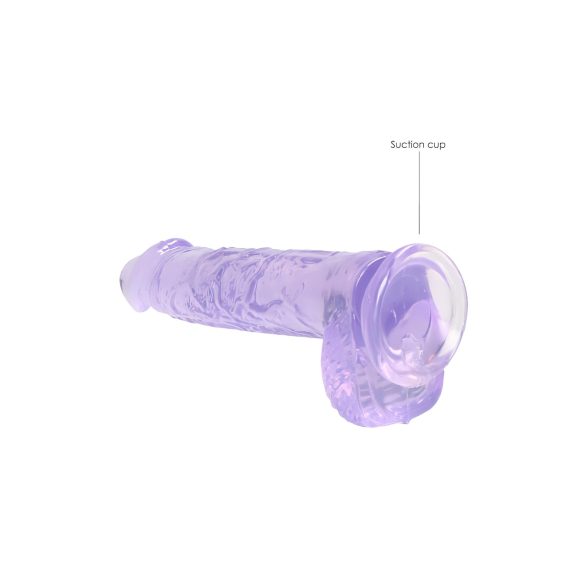 REALROCK - Lifelike Transparent Dildo - Purple (15cm)