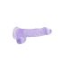 REALROCK - Lifelike Transparent Dildo - Purple (15cm)