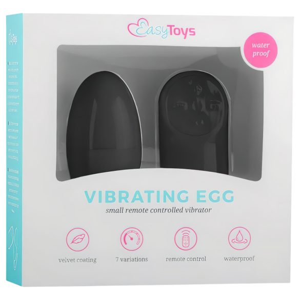Easytoys - 7-Mode Wireless Vibrating Egg (Black)