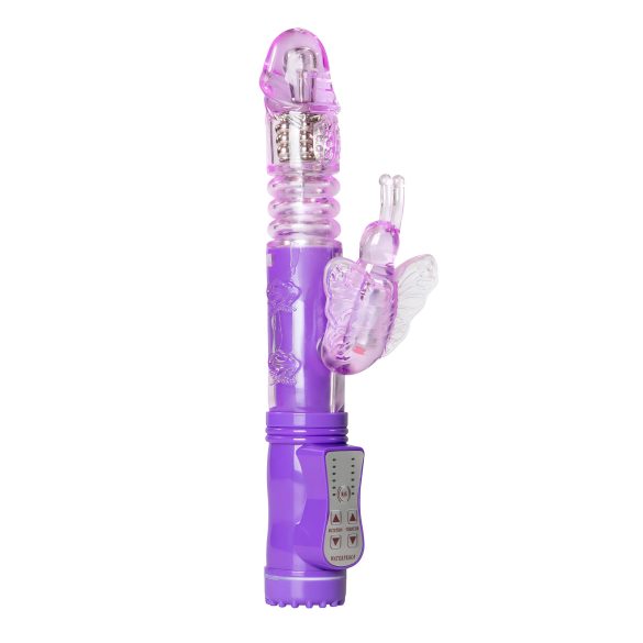 Easytoys Butterfly - Rotating & Thrusting Vibrator (Purple)