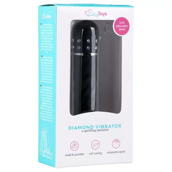 Easytoys Diamond Twirled - Twisted Rod Vibrator (Black)