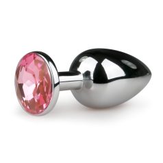 Easytoys Metal No.1 - Silver Anal Plug with Pink Gem (2.7cm)
