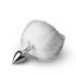 Easytoys Bunny NO1 - Metal Anal Plug with Bunny Tail (Silver-White)