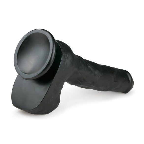 Easytoys - Large Suction Cup Dildo with Balls (11.6 inches) - Black