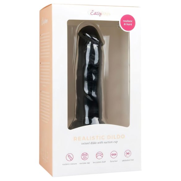 Easytoys - Realistic Suction Cup Dildo (15.5cm) - Black