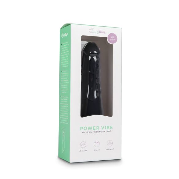 Easytoys Power Vibe - Classic Silicone Vibrator (Black)
