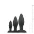 Easytoys Rocket - Black Anal Plug Set (3-piece)