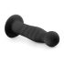 EasyToys Ribbed - Suction Cup Anal Dildo (14cm) - Black