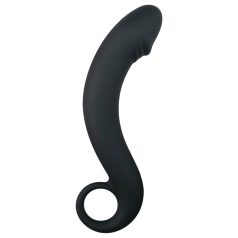 EasyToys Curved Black Silicone Anal Dildo