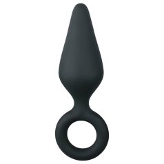 EasyToys Ringed Anal Plug - Medium (Black)