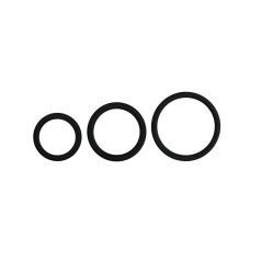Easytoys - Silicone Cock Ring Set - 3 Pieces (Black)