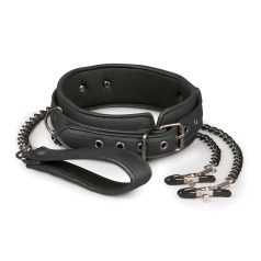 Easytoys - 4-Piece Nipple Clamp, Collar & Leash Set