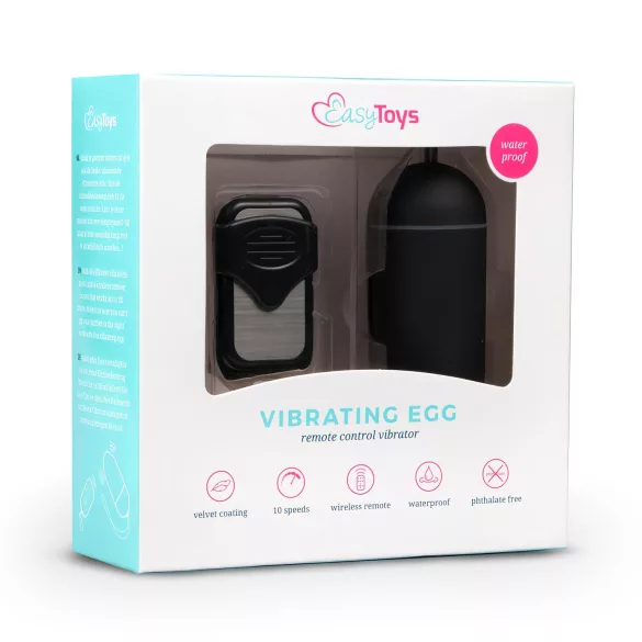 EasyToys - Wearable Remote-Controlled Vibrating Egg (Black)