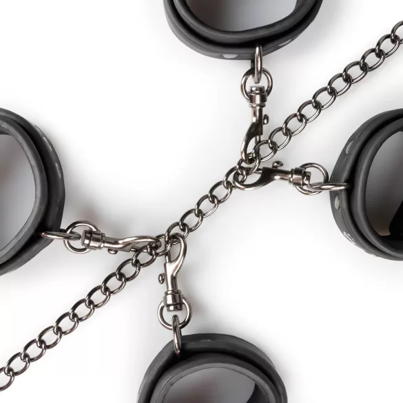 Easytoys - Black Collar, Wrist & Ankle Restraint Set