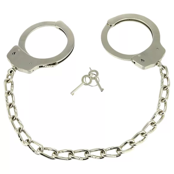 Rimba - Long Chain Steel Ankle Cuffs (Silver) - Set of 2