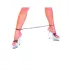 Rimba - Long Chain Steel Ankle Cuffs (Silver) - Set of 2