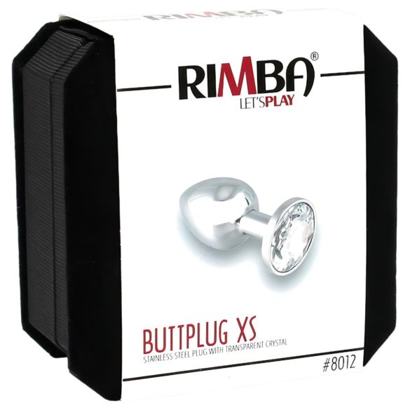 Rimba XS - Transparent Gem Metal Anal Plug (Silver)