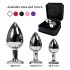 Rimba XS - Silver Metal Anal Plug with Black Gem