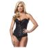 Amorable - printed corset and thong (black)