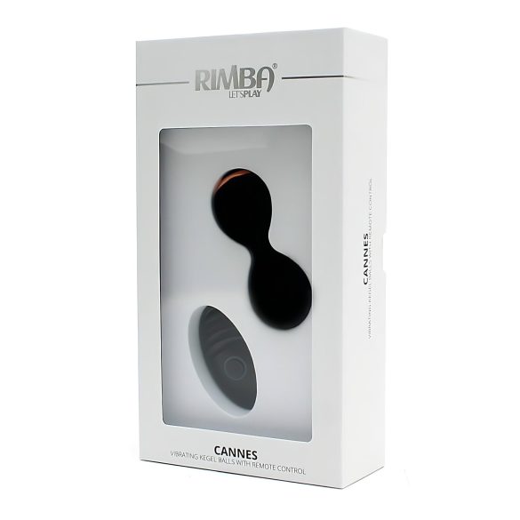 Rimba Cannes - Rechargeable Radio-Controlled Vibrating Egg (Black)