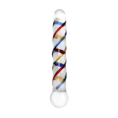 Rimba Rachella - Double Glass Dildo (Clear - Colorful)