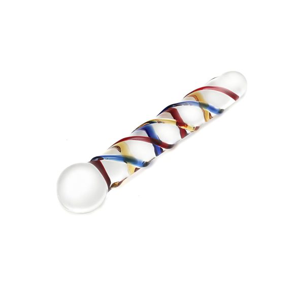 Rimba Rachella - Double Glass Dildo (Clear - Colorful)