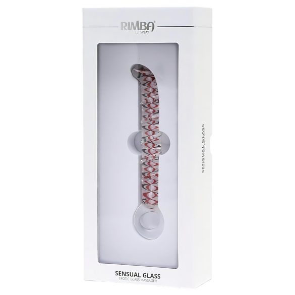 Rimba Sammy - G-Spot Glass Dildo (Clear Patterned)
