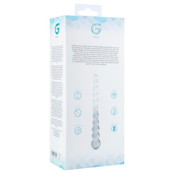 Gildo Glass No. 20 - Beaded Glass Dildo (Clear)