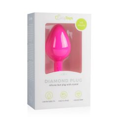Easytoys Diamond - White Gem Anal Plug (Medium) - Pink