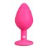 Easytoys Diamond - White Gem Anal Plug (Medium) - Pink