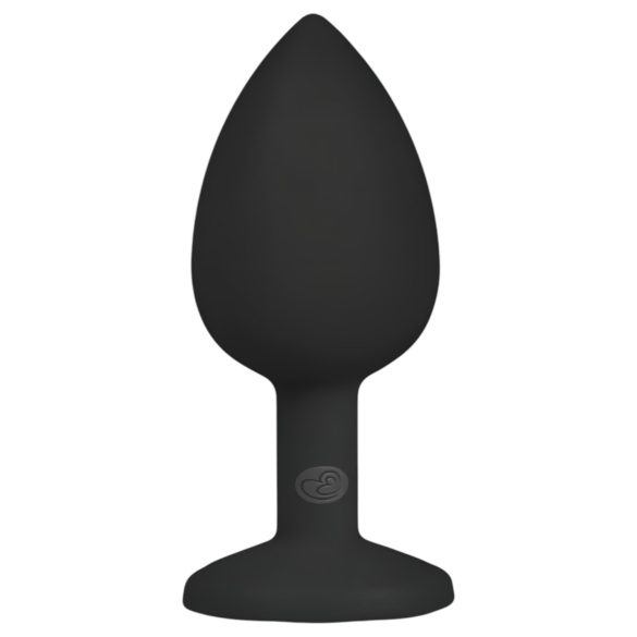 Easytoys Diamond - Black Small Anal Plug with White Gem