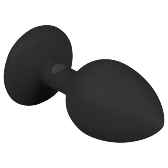 Easytoys Diamond - Black Small Anal Plug with White Gem