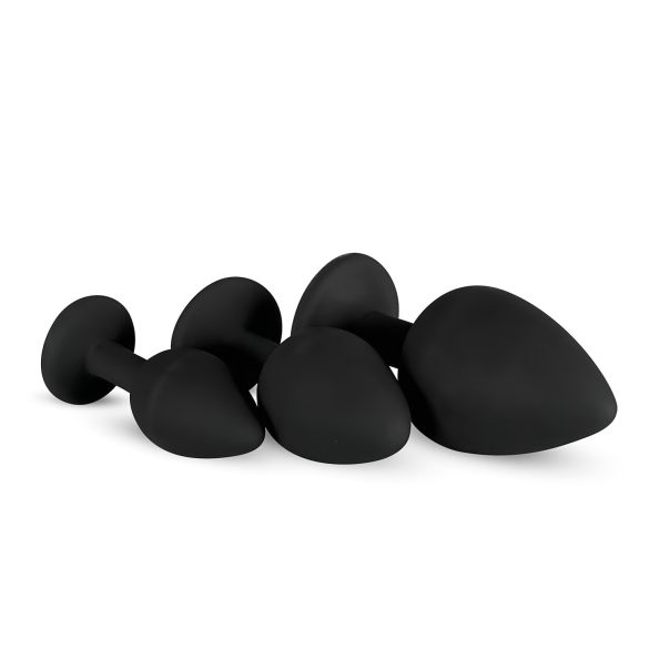 Easytoys Diamond - Black Anal Plug Set