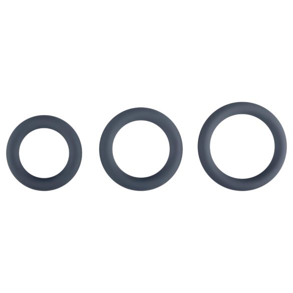 Boners - 3-Piece Penis Ring Set (Gray)