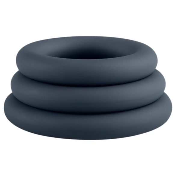 Boners - 3-Piece Penis Ring Set (Gray)