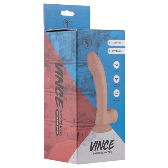 Real Fantasy Vince - Natural 19.5cm Dildo with Detailed Texture