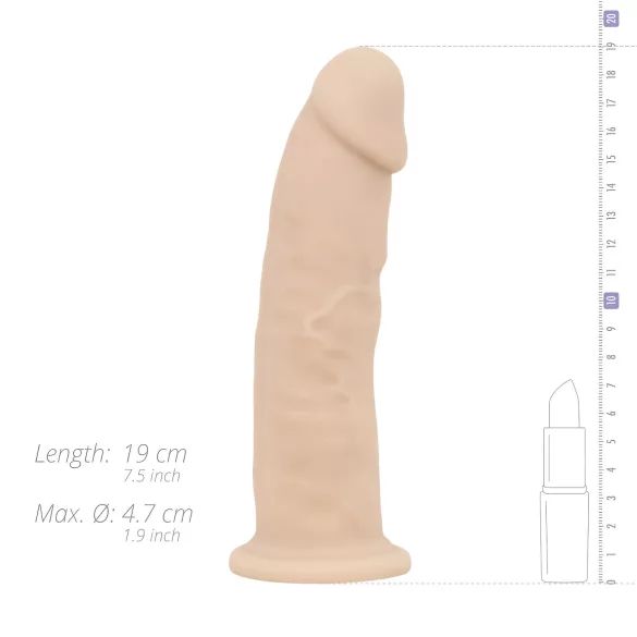 Real Fantasy Winston - Suction Cup Vibrator - 7.5" (Natural)