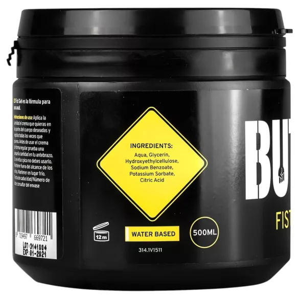 BUTTR Fisting Gel - Water-Based Lubricant (500ml)